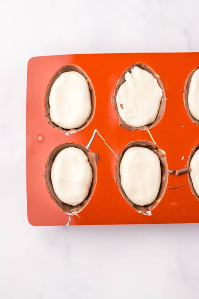 Easter Marshmallow Eggs in mold