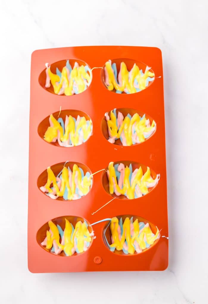 Easter Marshmallow Eggs in mold