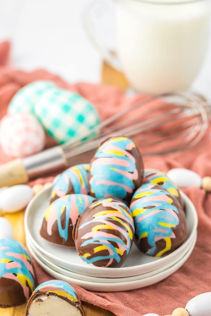 Easter Marshmallow Eggs plated