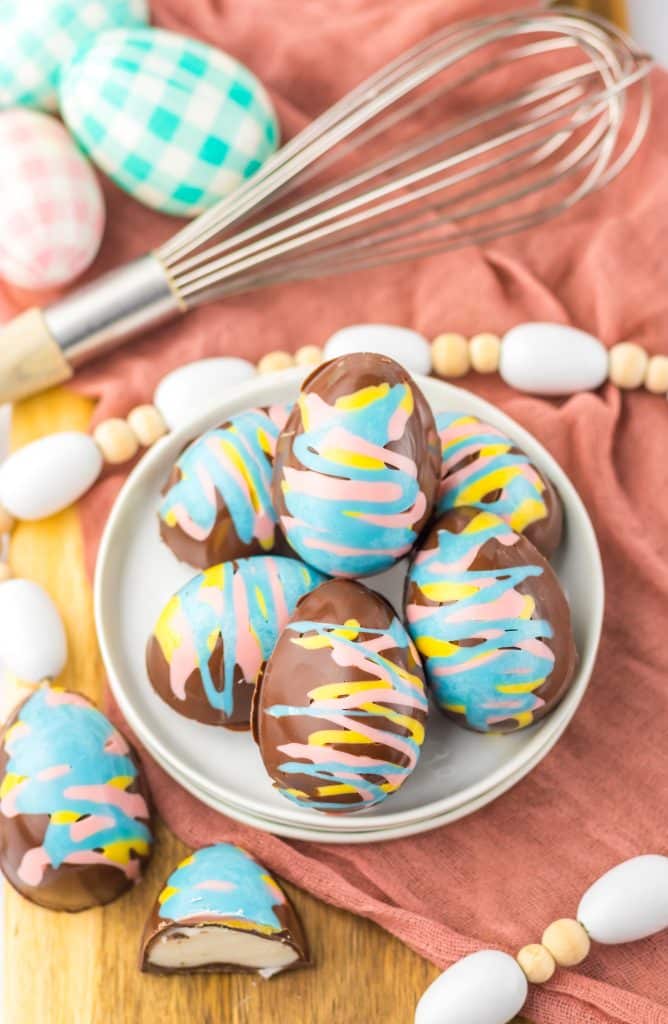 Easter Marshmallow Eggs plated