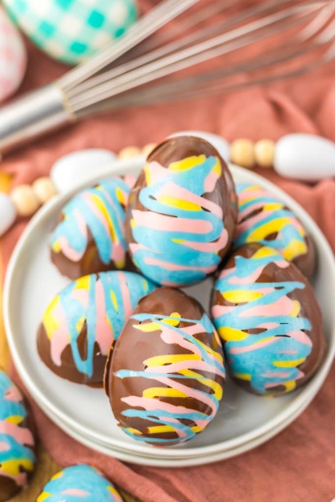 Easter Marshmallow Eggs plated