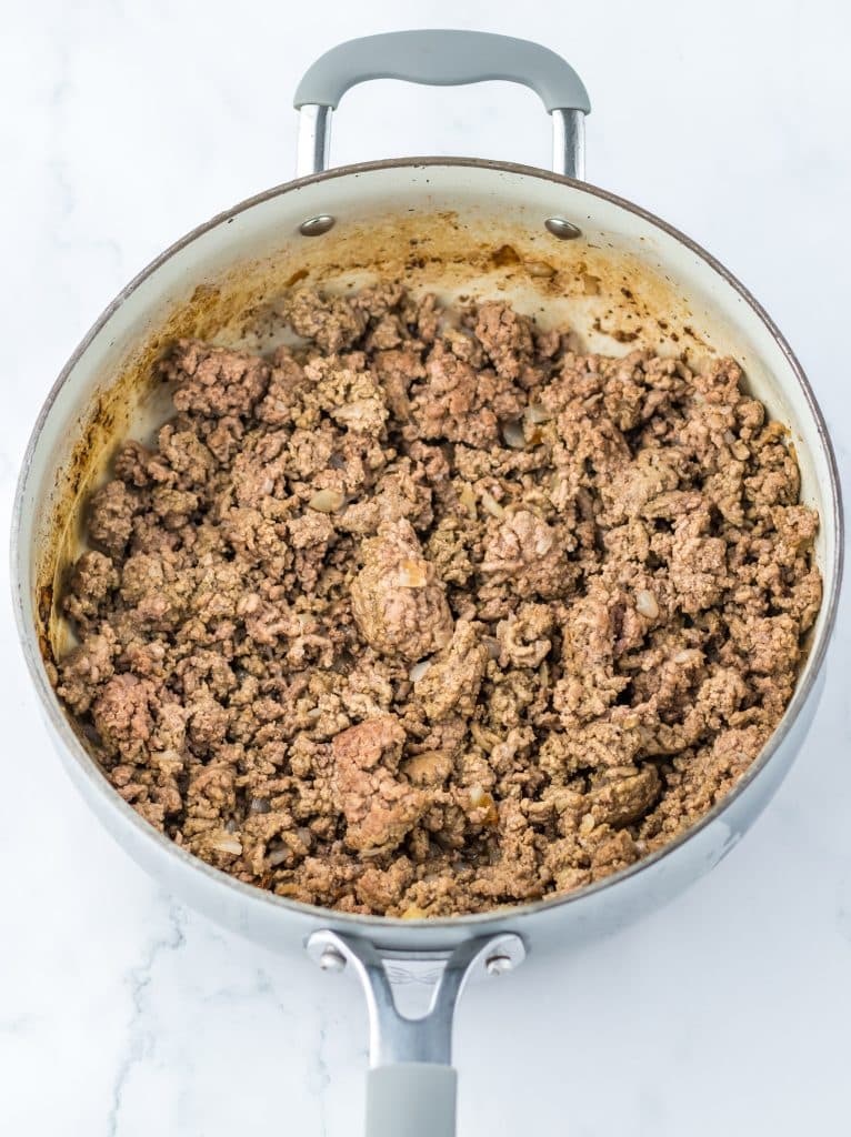 Slow Cooker Chopped Cheese Sandwiches in pan