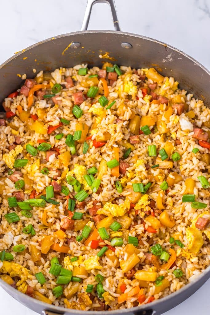 Hawaiian Fried Rice in pan
