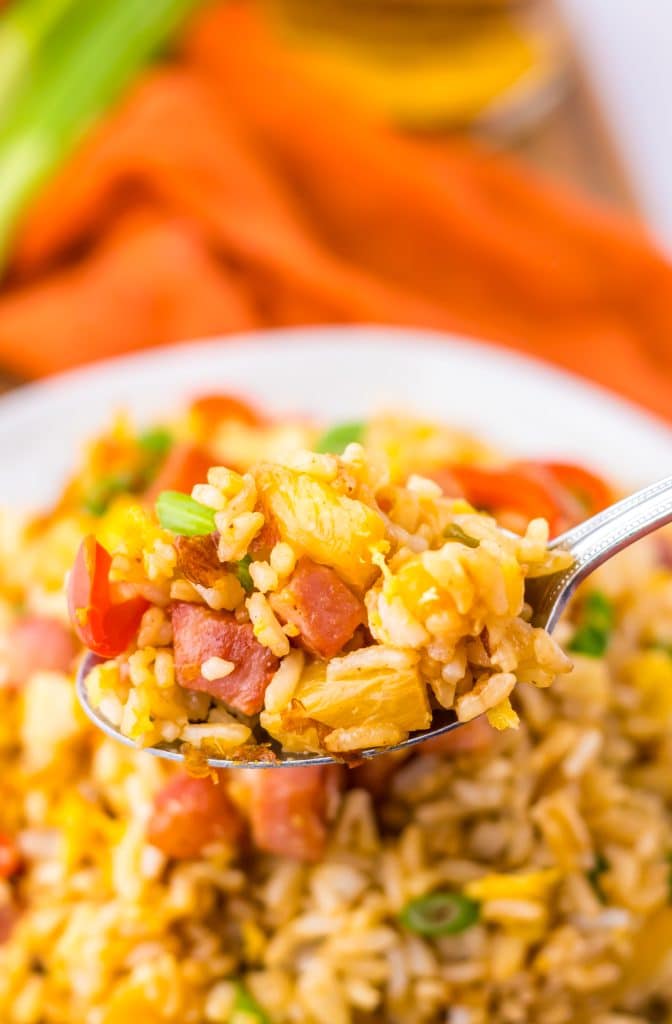 Hawaiian Fried Rice plated