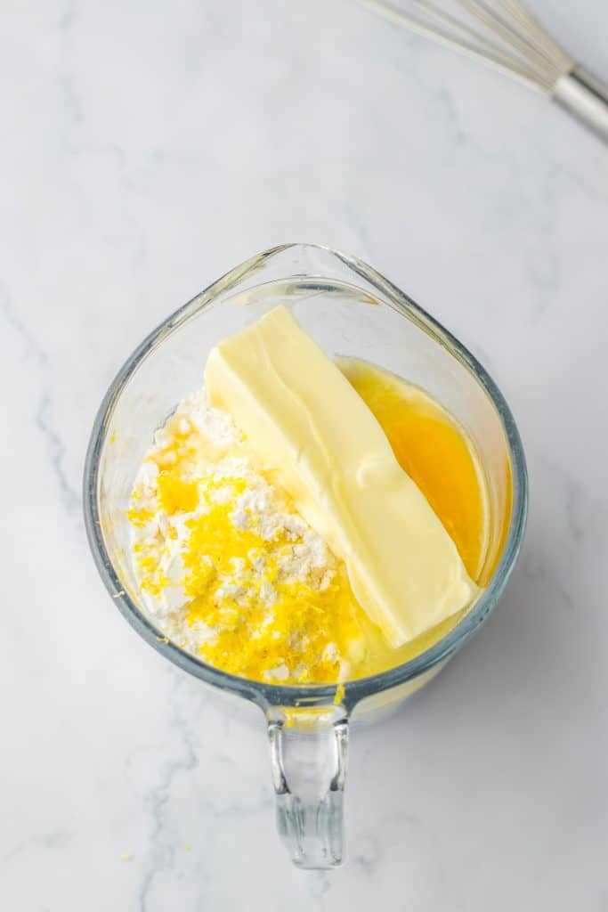 Raspberry Lemon Cheesecake Bars batter