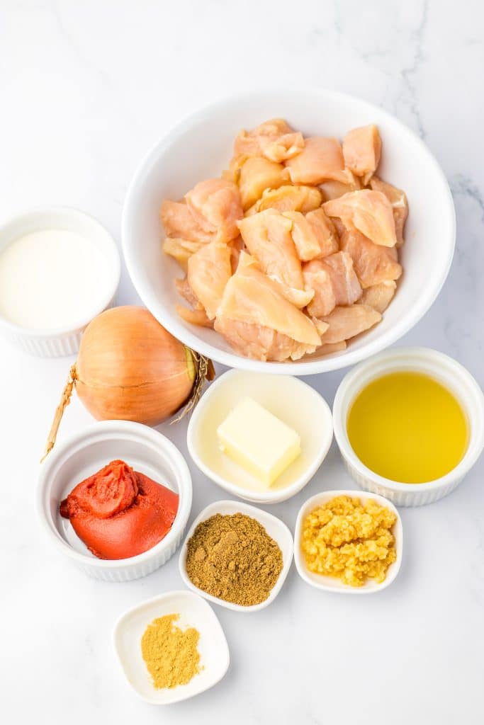 Slow Cooker Butter Chicken ingredients