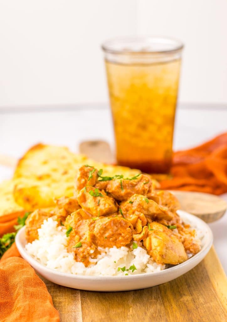 Slow Cooker Butter Chicken plated
