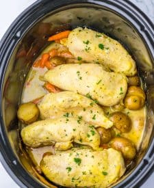 Slow Cooker Creamy Ranch Chicken in slow cooker