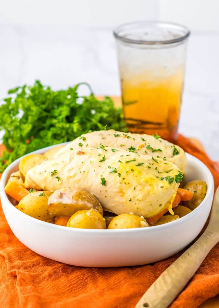 Slow Cooker Creamy Ranch Chicken plated