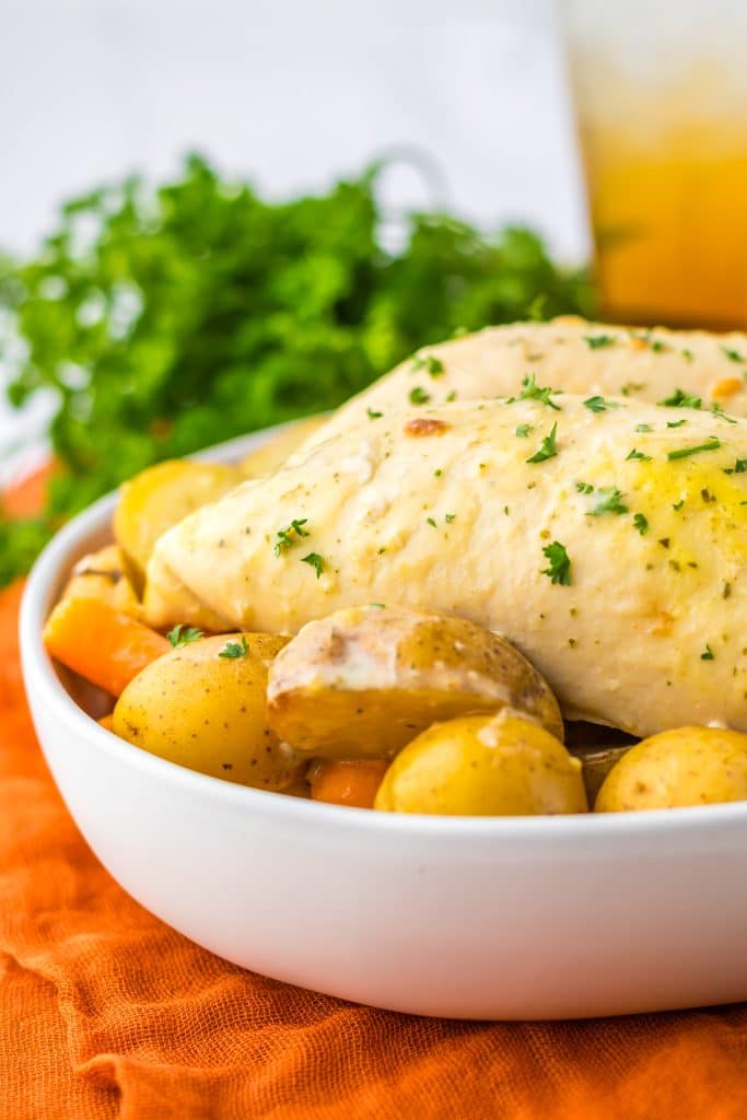 Slow Cooker Creamy Ranch Chicken plated