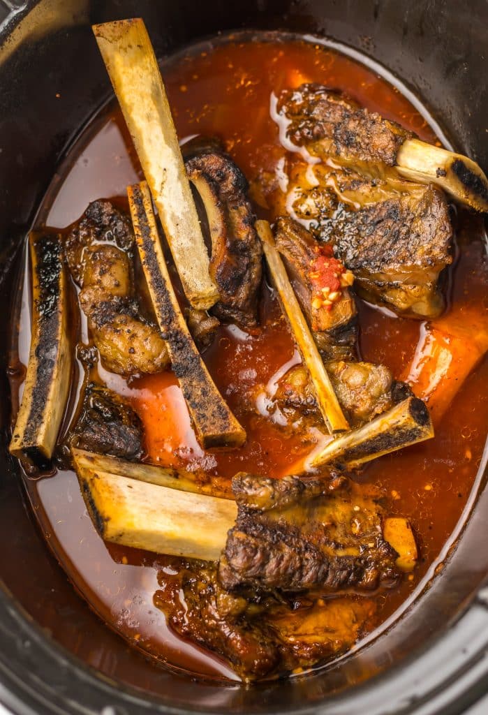 Slow Cooker Short Ribs in slow cooker