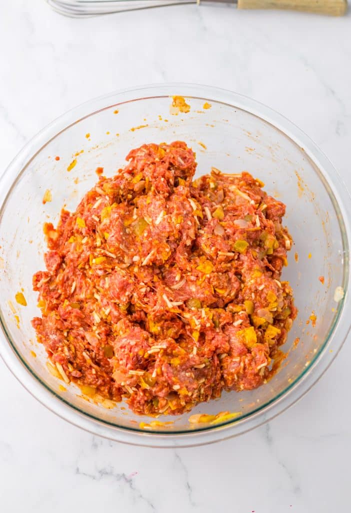 Slow Cooker Taco Meatloaf mixed