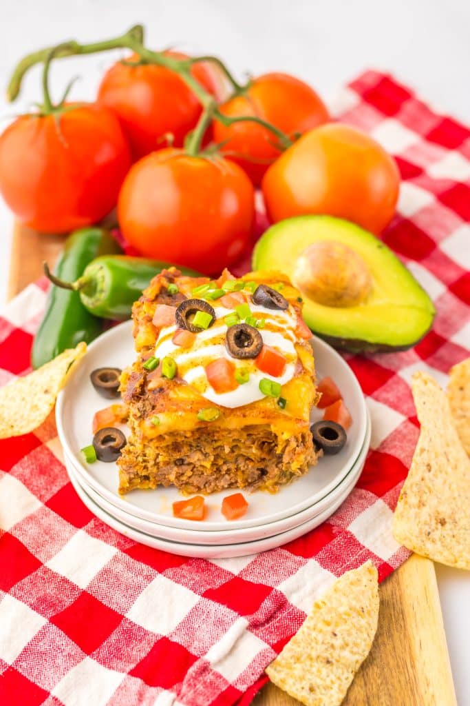 Slow Cooker Taco Meatloaf plated