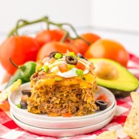 Slow Cooker Taco Meatloaf plated