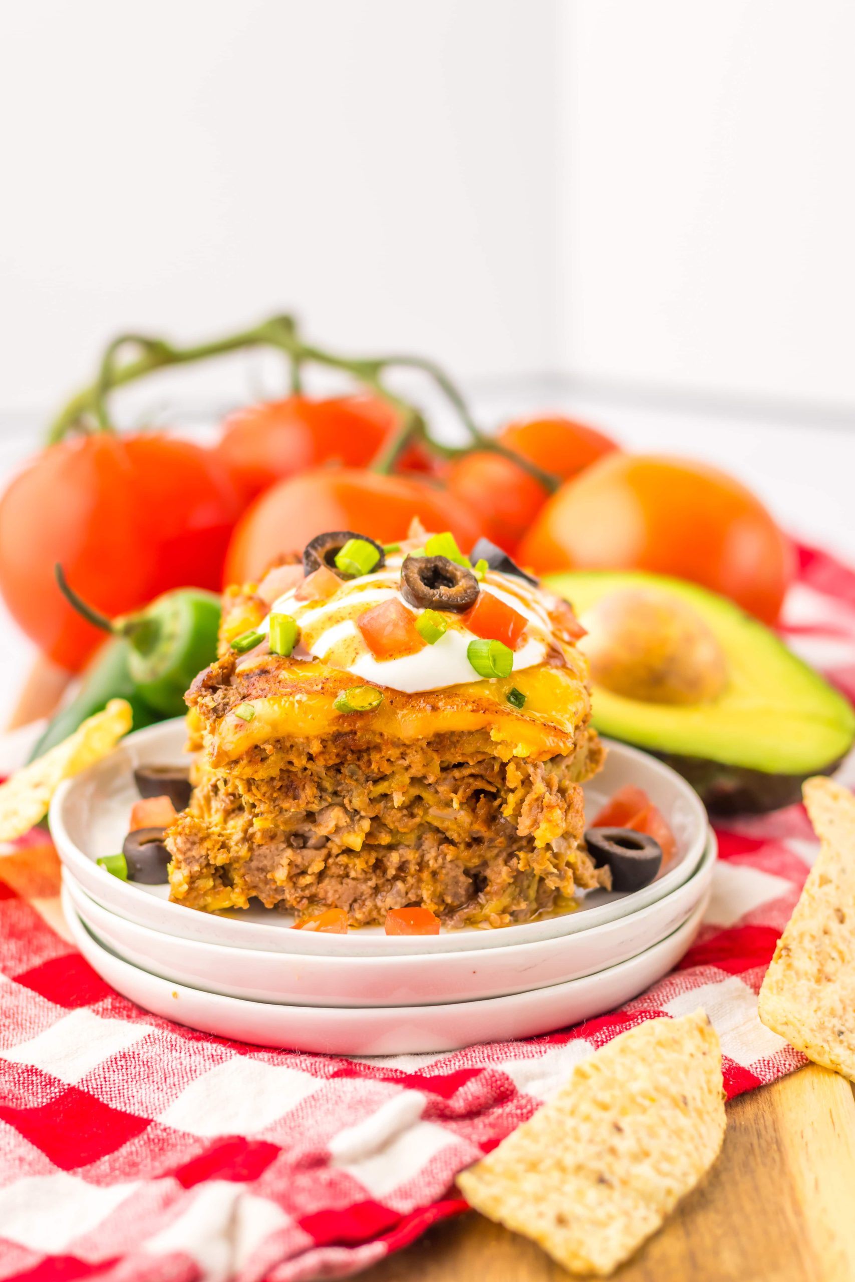 Slow Cooker Taco Meatloaf plated