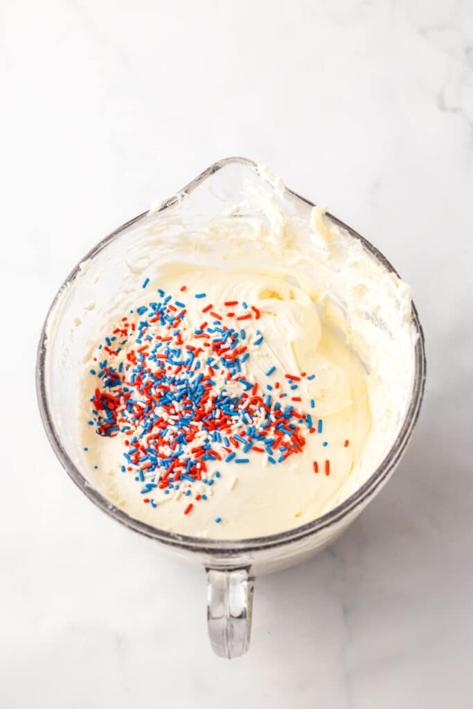 4th of July Cake Batter Dip batter