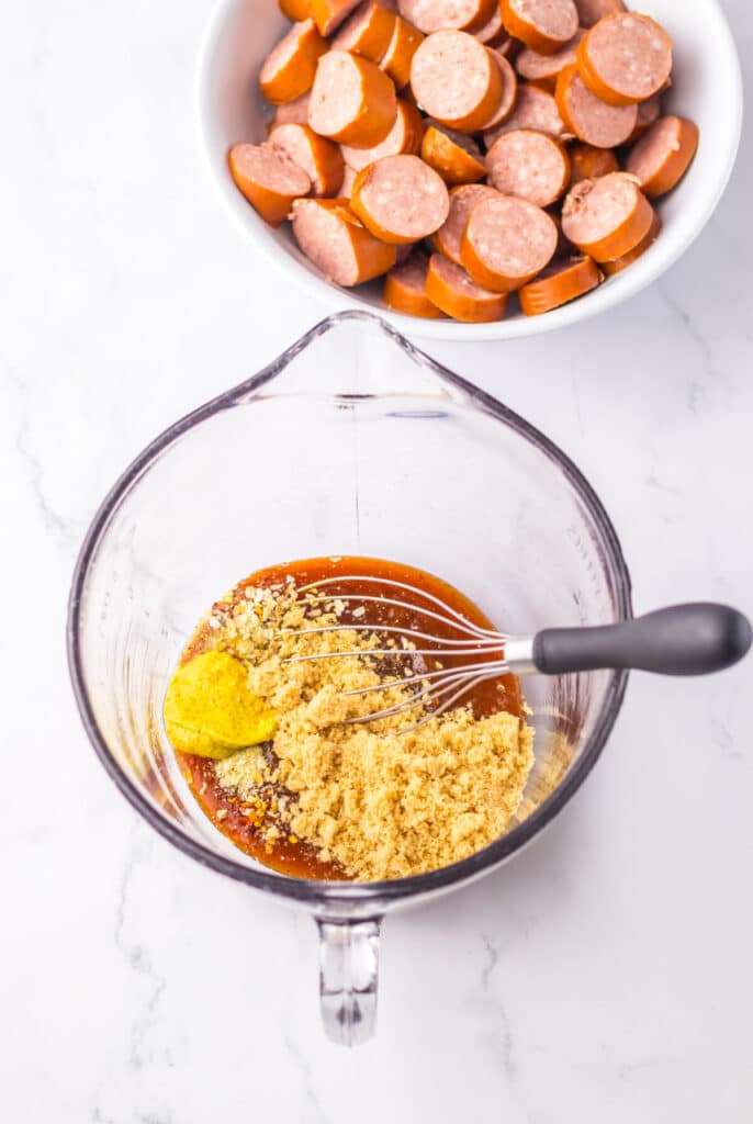 Baked BBQ Kielbasa sauce