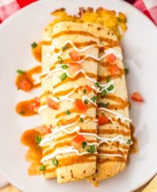 Baked Chicken Taquitos plated
