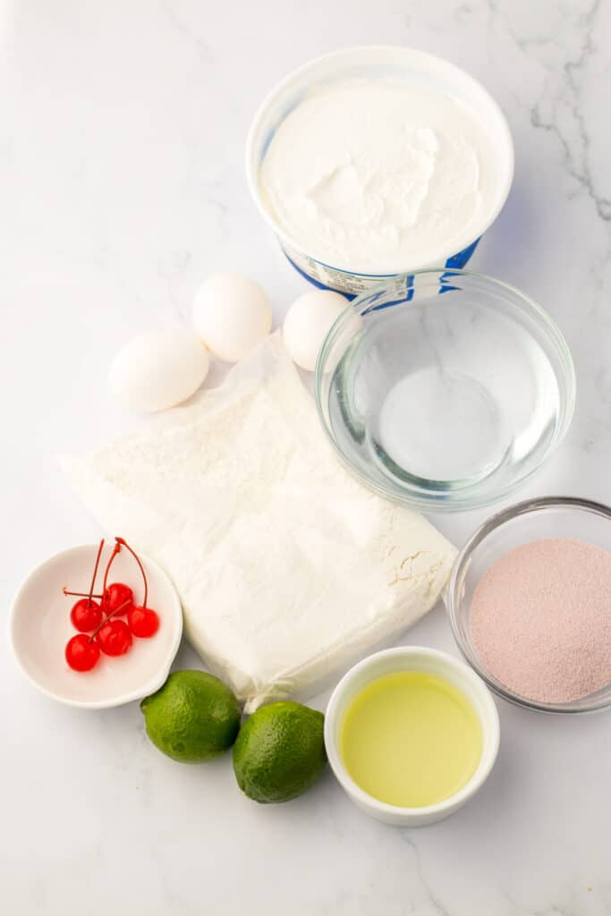 Cherry Limeade Poke Cake ingredients