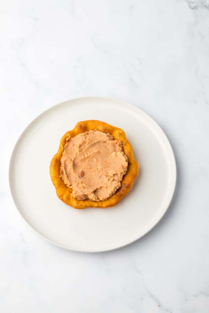 Fry Bread Tacos assembly