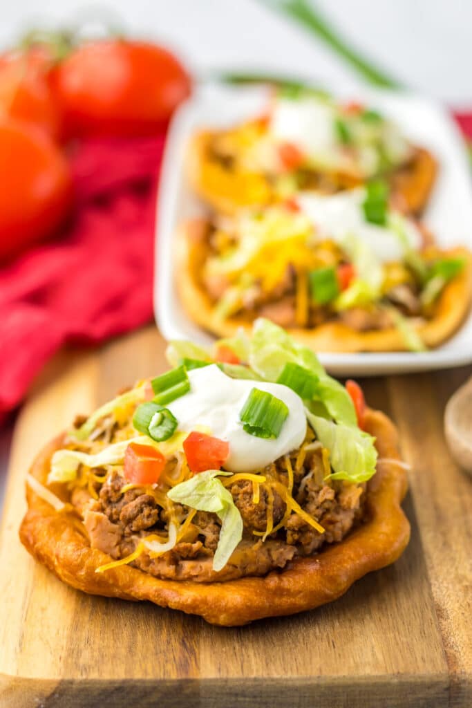 Fry Bread Tacos assembled