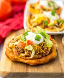 Fry Bread Tacos plated