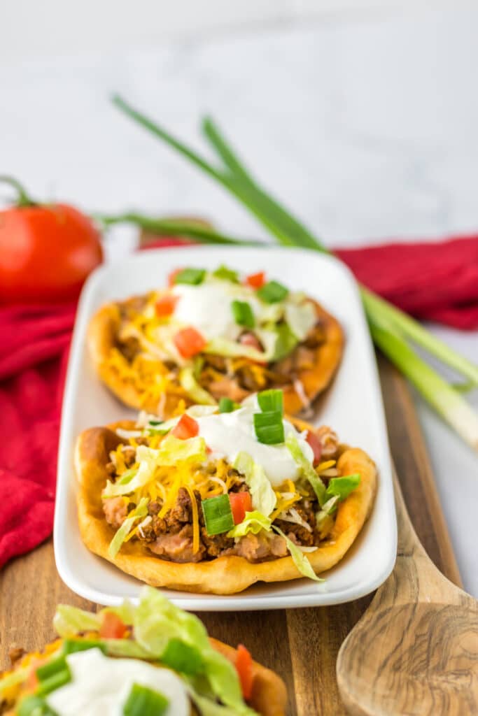 Fry Bread Tacos plated