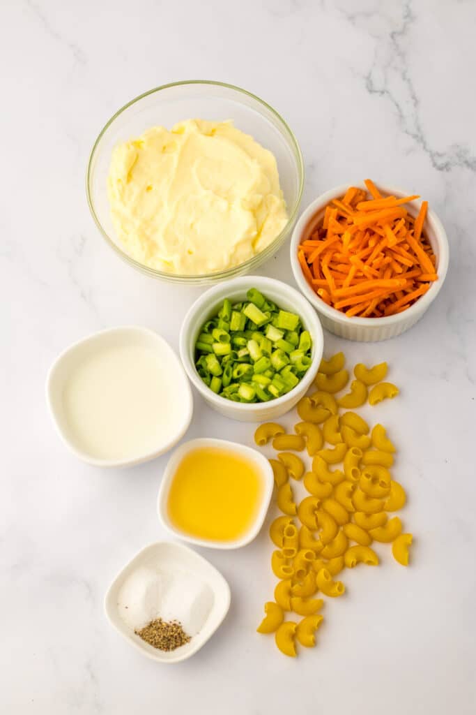 Hawaiian Macaroni Salad ingredients