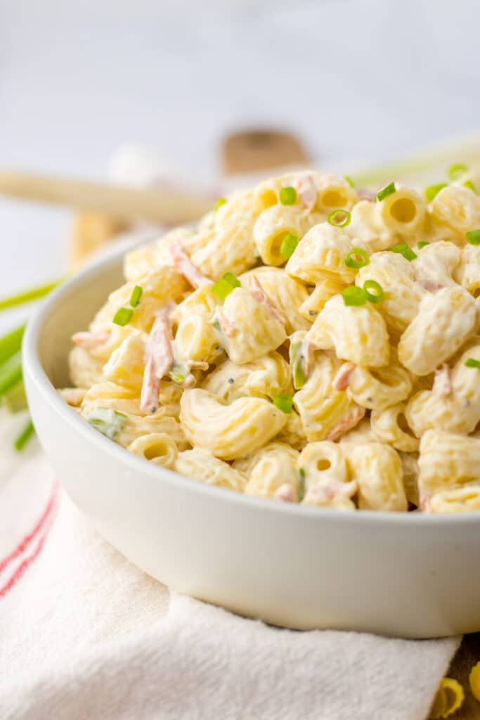 Hawaiian Macaroni Salad in bowl