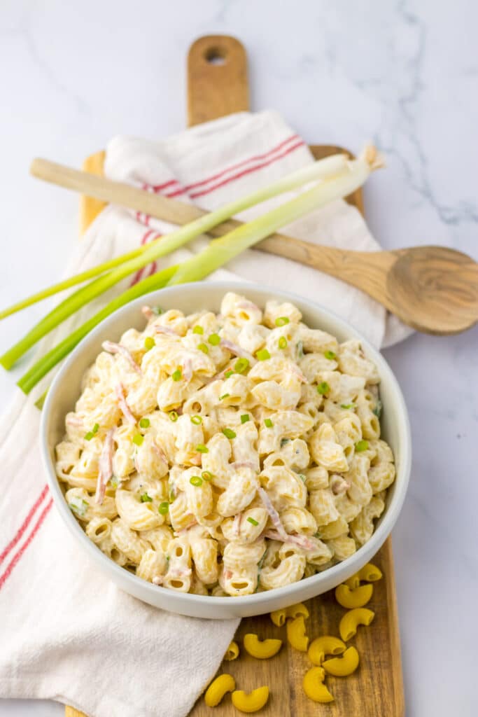 Hawaiian Macaroni Salad in bowl