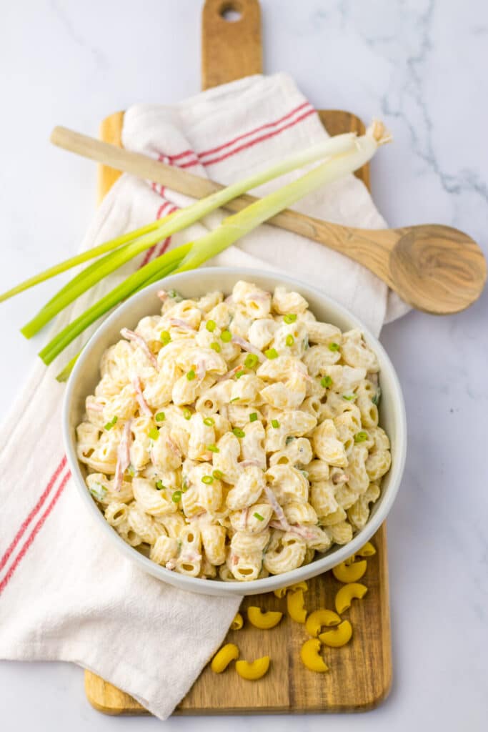 Hawaiian Macaroni Salad plated