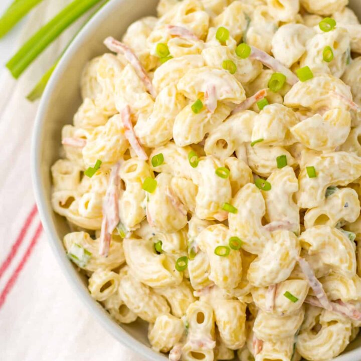 Hawaiian Macaroni Salad in bowl