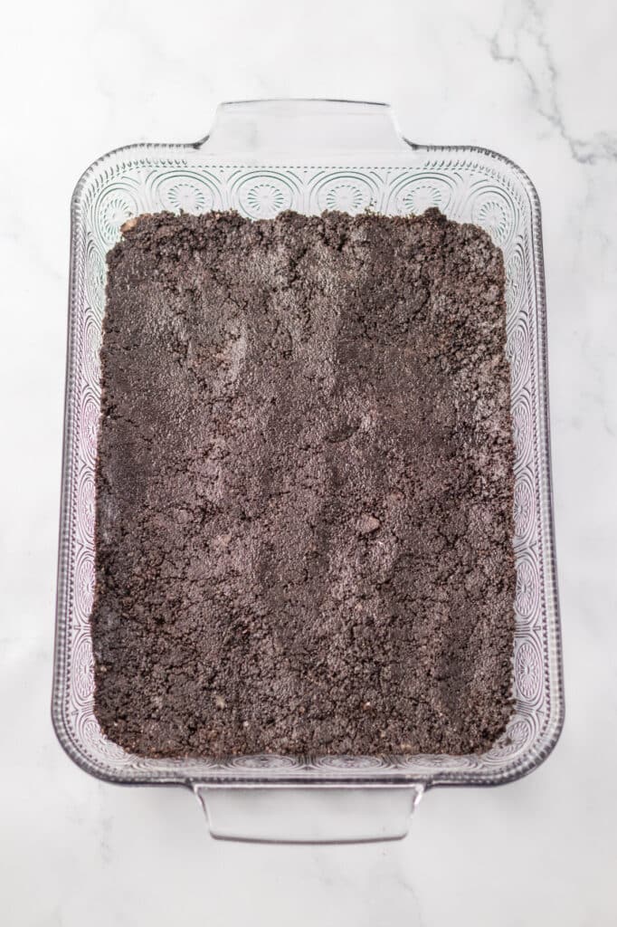 Red White Blue Cheesecake Bars crust