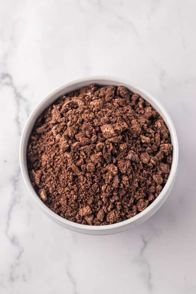 Red White Blue Dirt Cups crumbs