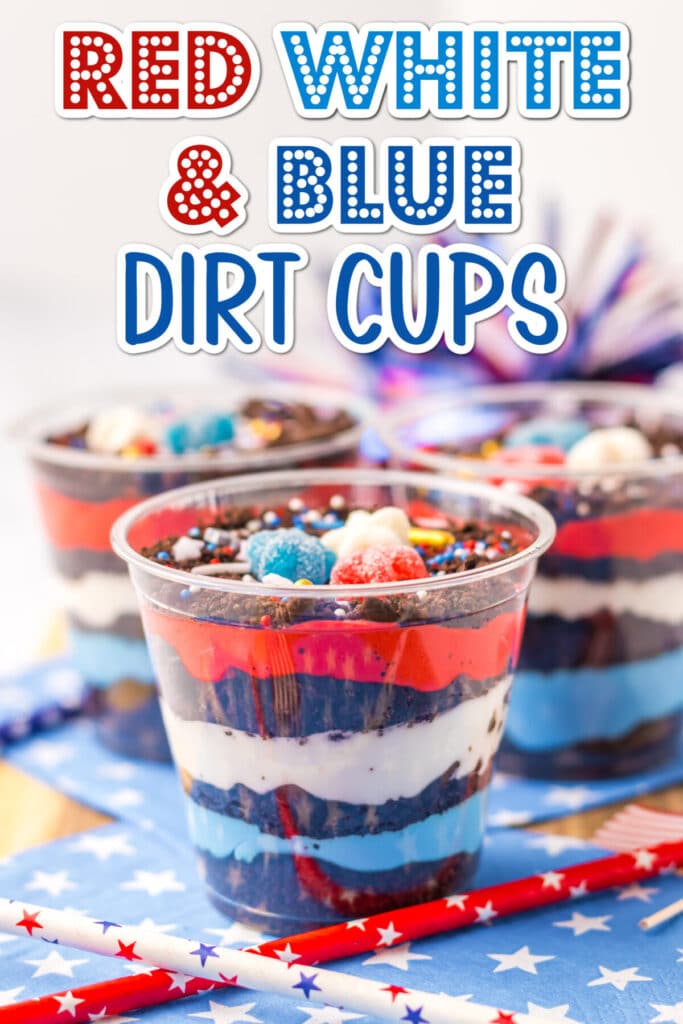 Red White and Blue Dirt Cups graphic