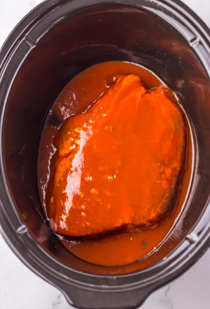 Slow Cooker Arbys Roast Beef and Cheddar Sandwiches in slow cooker