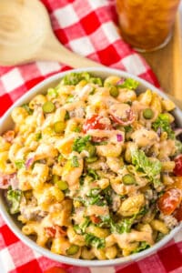 Big Mac Pasta Salad in bowl