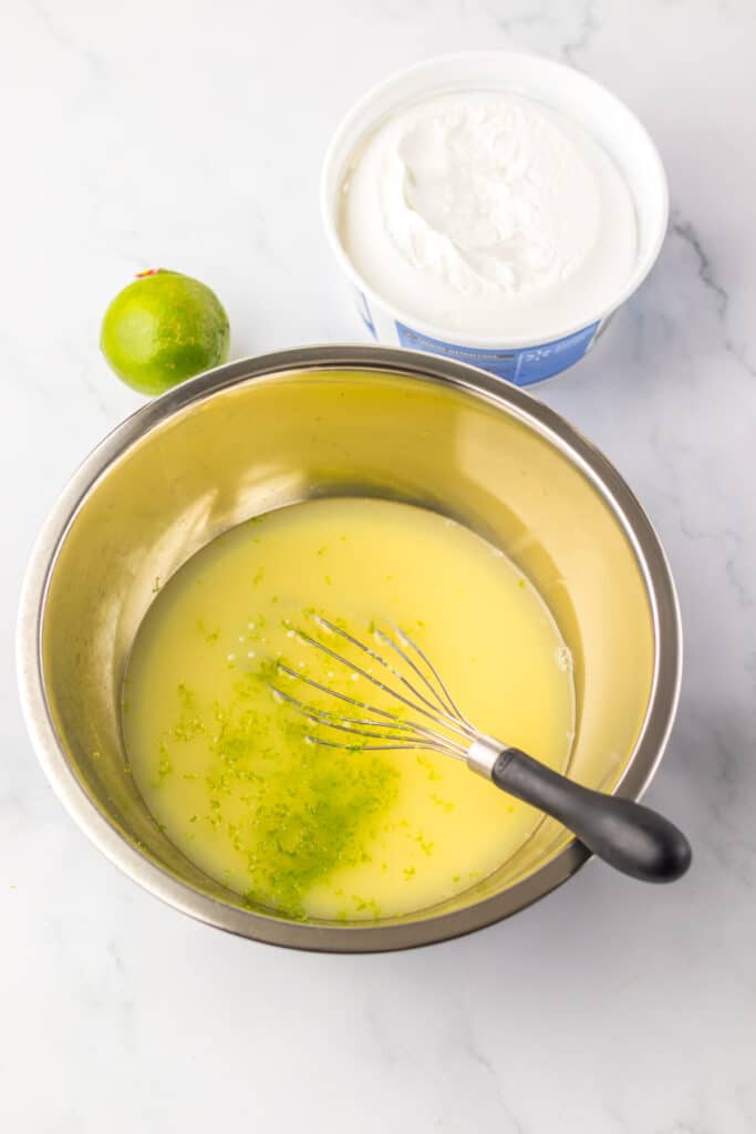 Key Lime Pie Fluff mixed