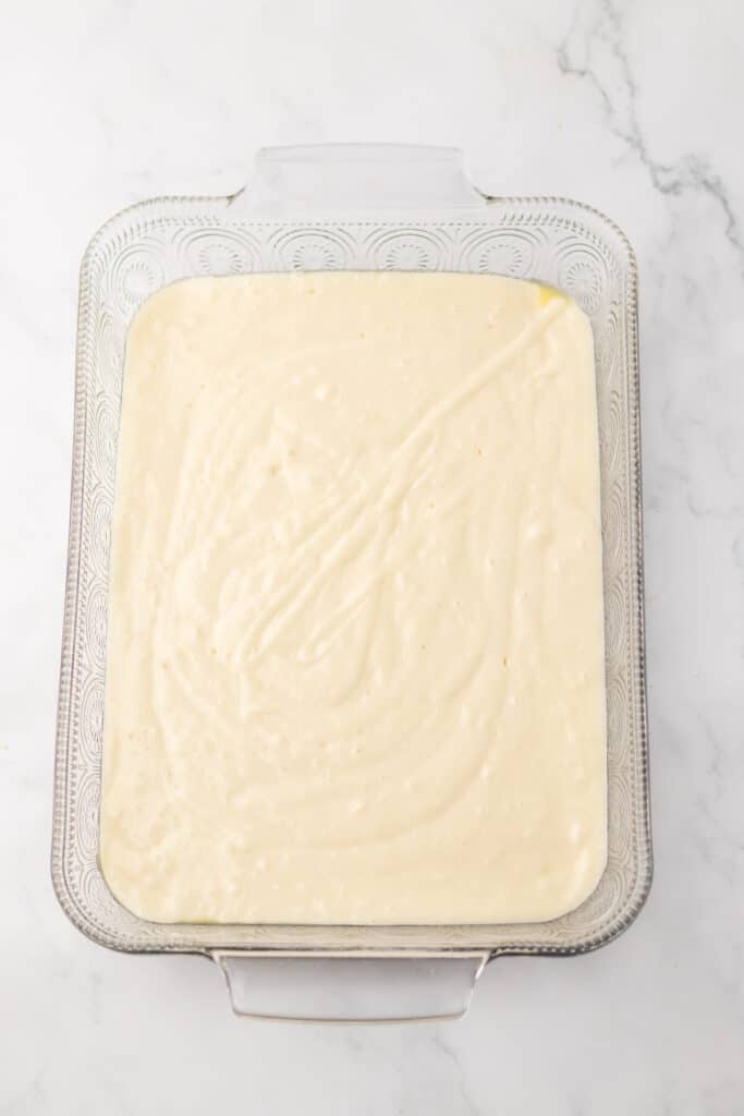 Key Lime Poke Cake cake batter