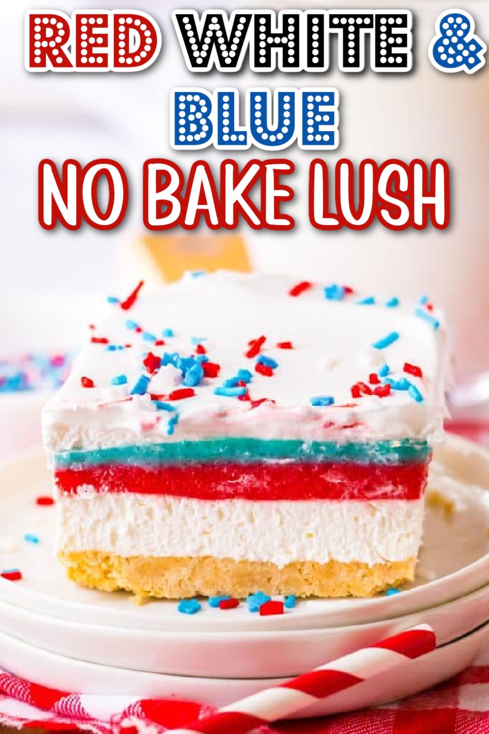 No Bake Red White Blue Lush graphic