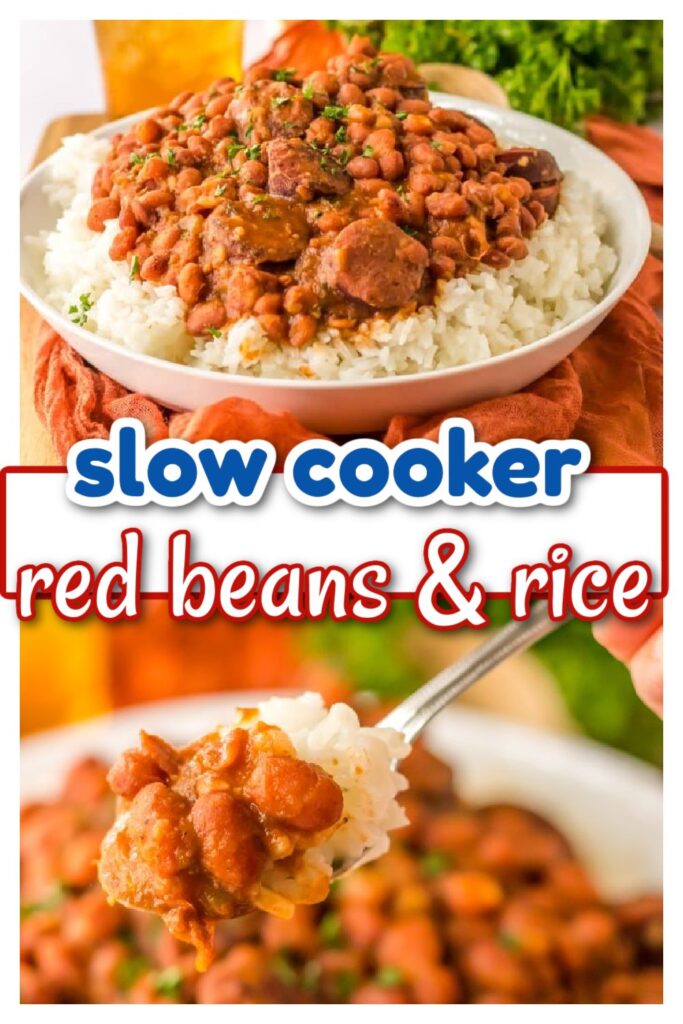 Slow Cooker red beans and rice pin