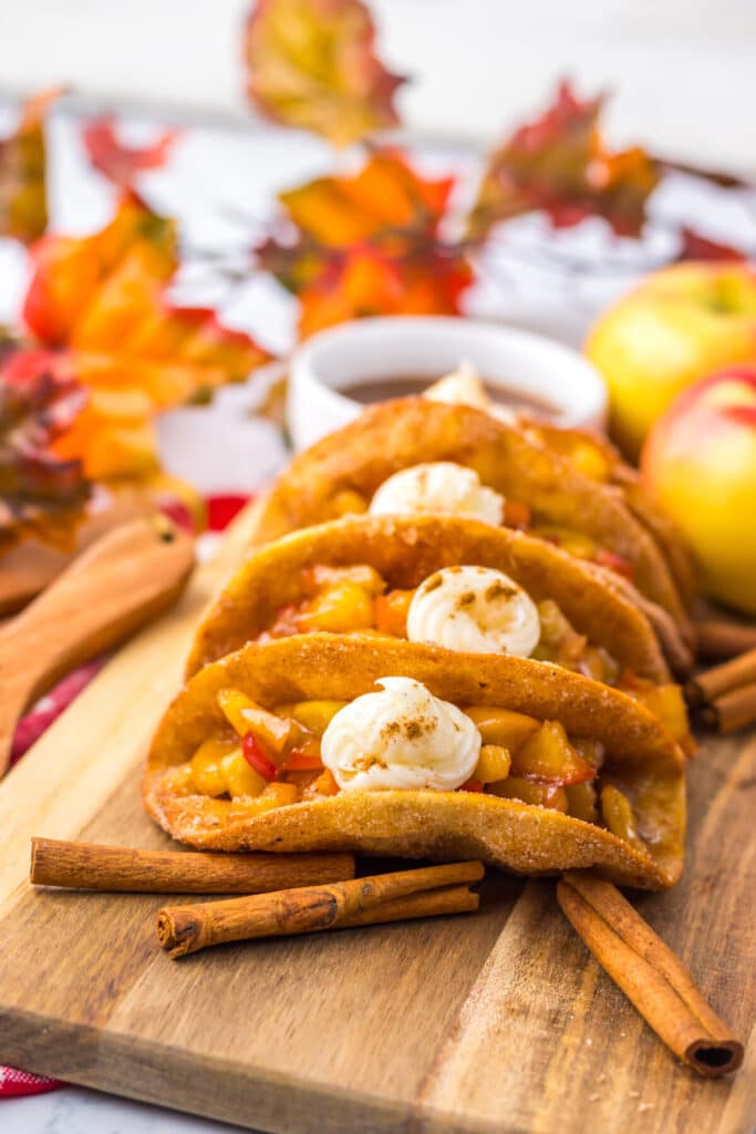 Apple Pie Tacos plated