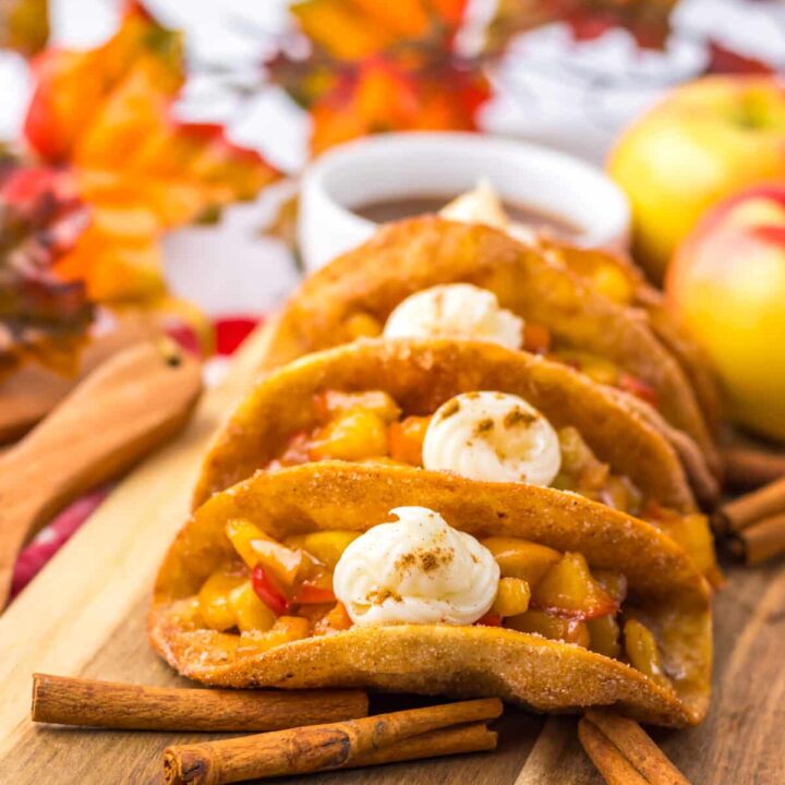 Apple Pie Tacos plated