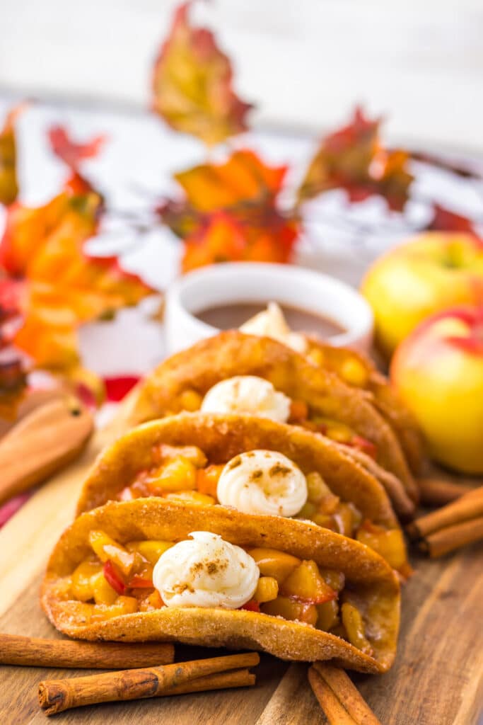 Apple Pie Tacos plated