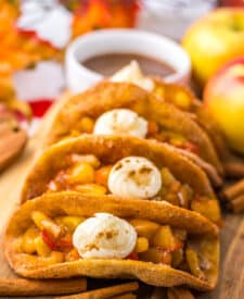Apple Pie Tacos plated