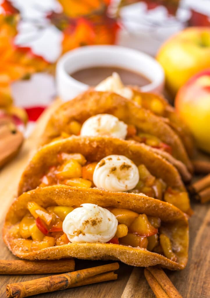 Apple Pie Tacos plated