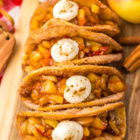 Apple Pie Tacos plated