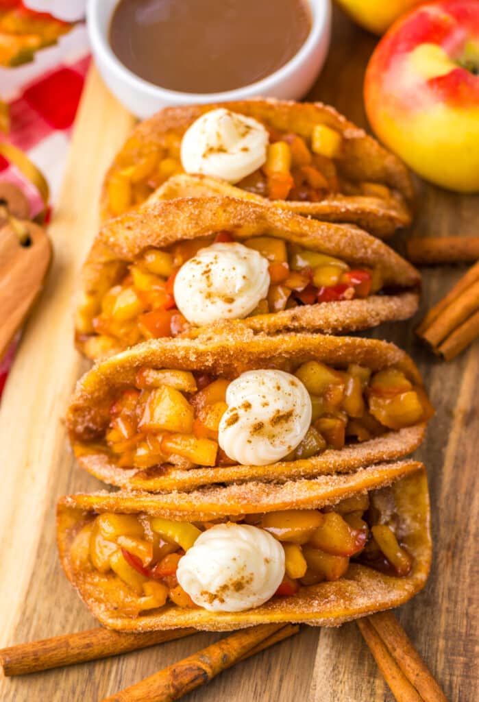 Apple Pie Tacos plated