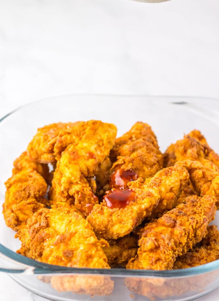 Copycat Chilis Honey Chipotle Crispers with sauce