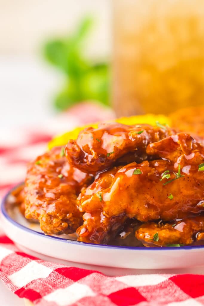 Copycat Chilis Honey Chipotle Crispers plated